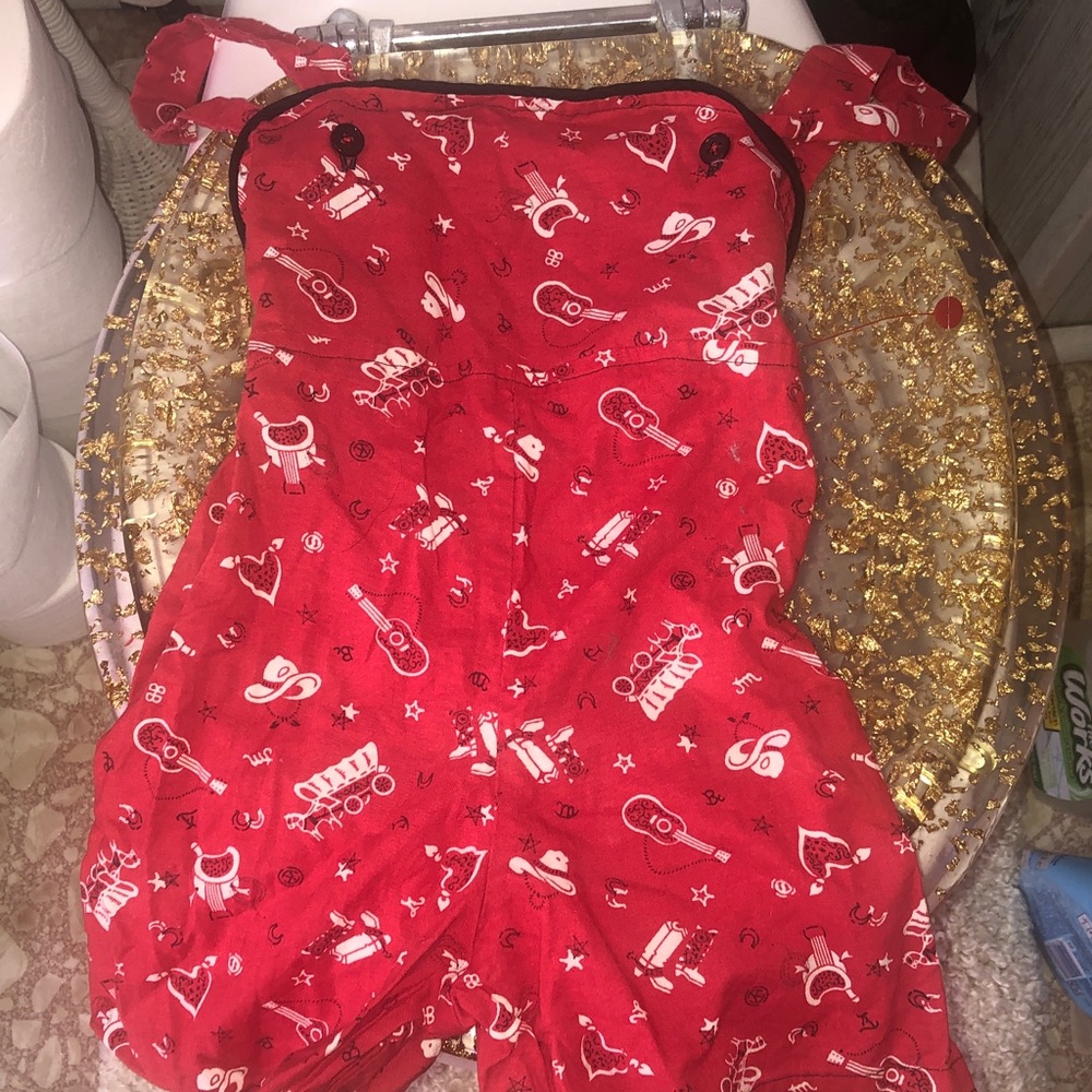 Red Kids One Piece with Fun Patterns - Picture 3 of 3